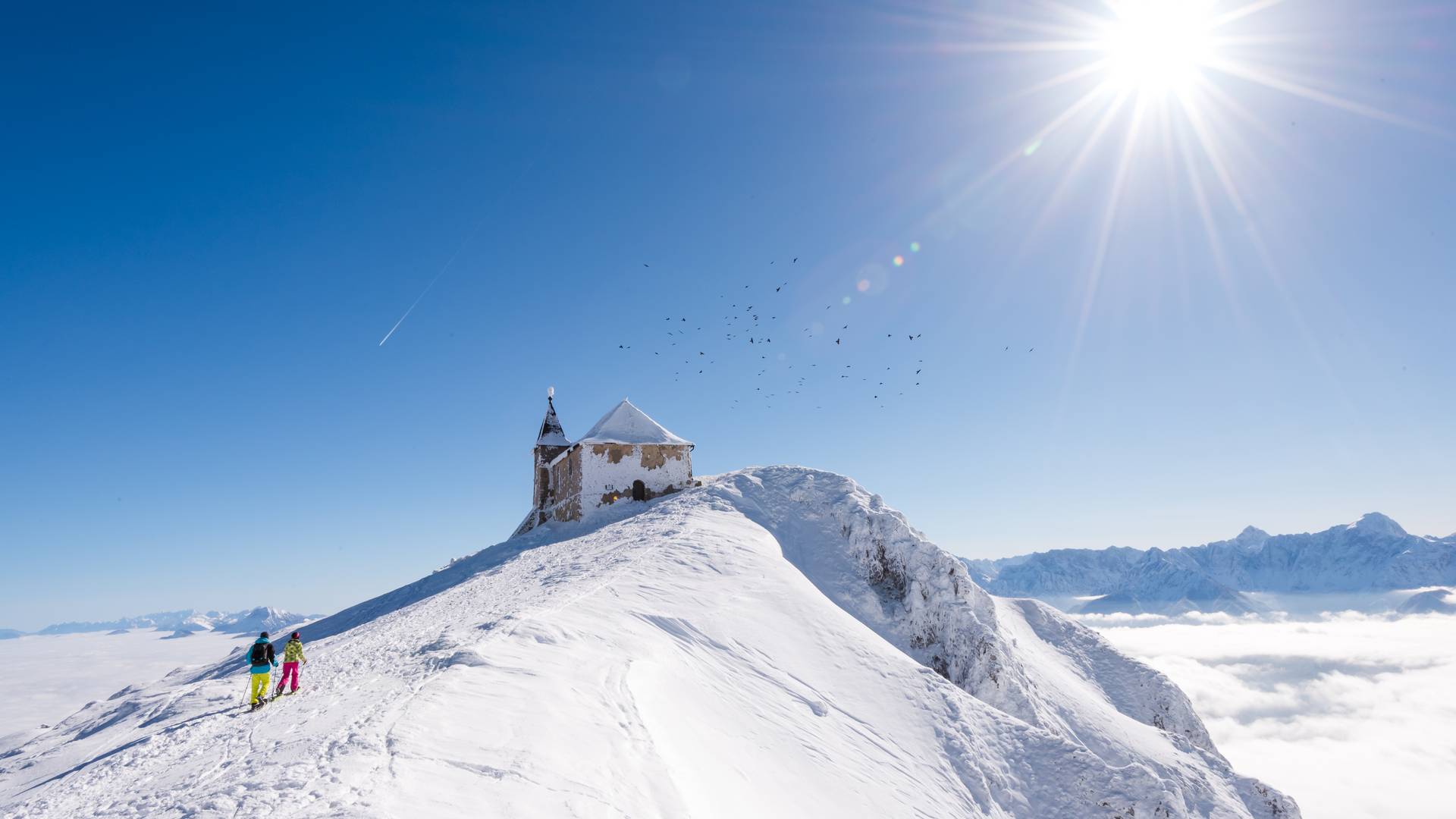 <p>Naturpark Dobratsch, Schneeschuhwandern</p>