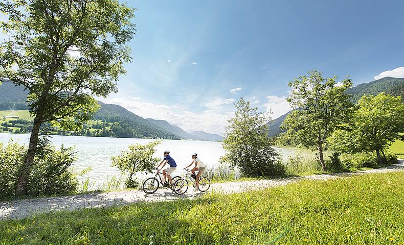 Radfahren am Weissensee