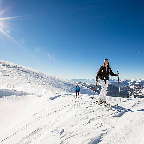 Am Nockberge Trail im Schnee