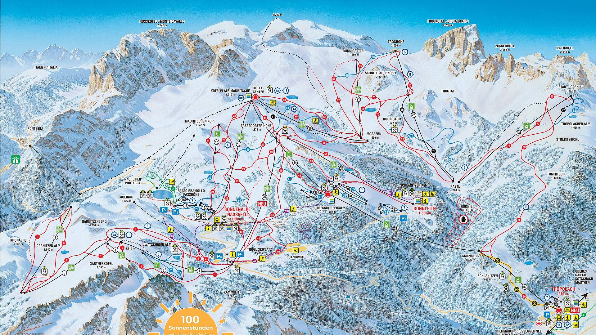 Nassfeld Ski Panorama