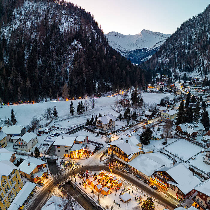 Blick auf Mallnitz beim Mallnitzer Bergadvent