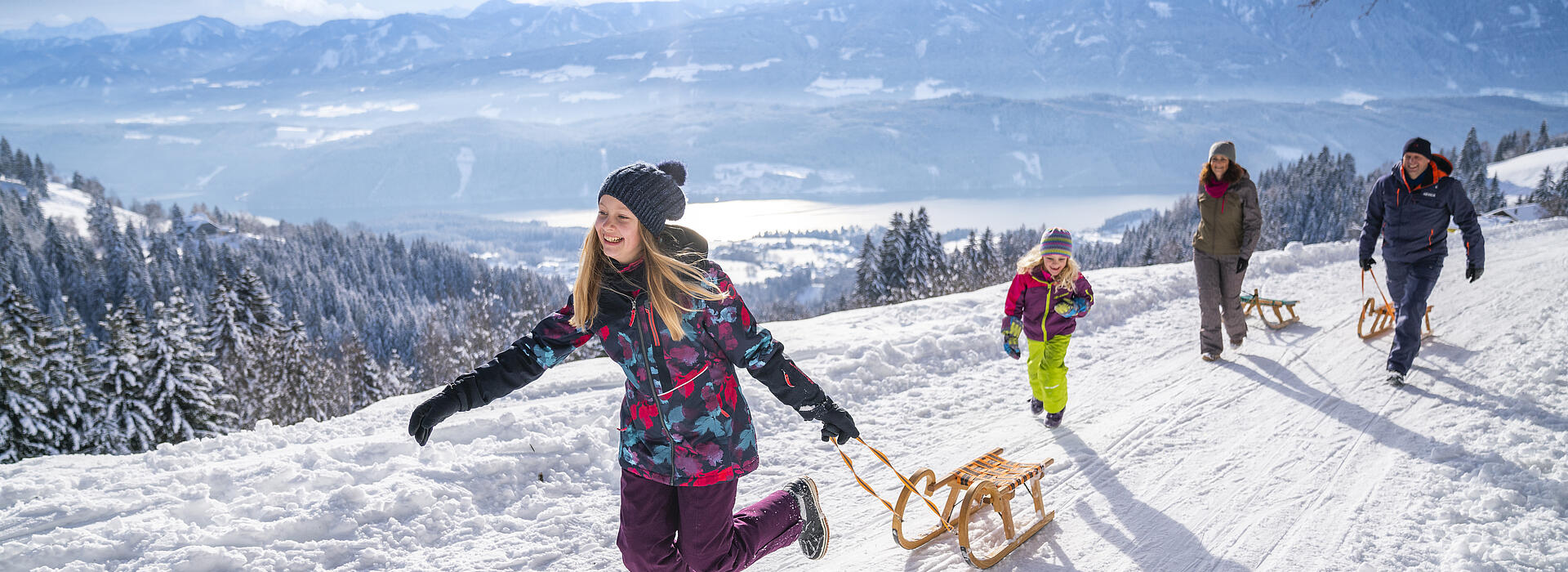 Rodeln am Millstaetter See Schwaigerhuette