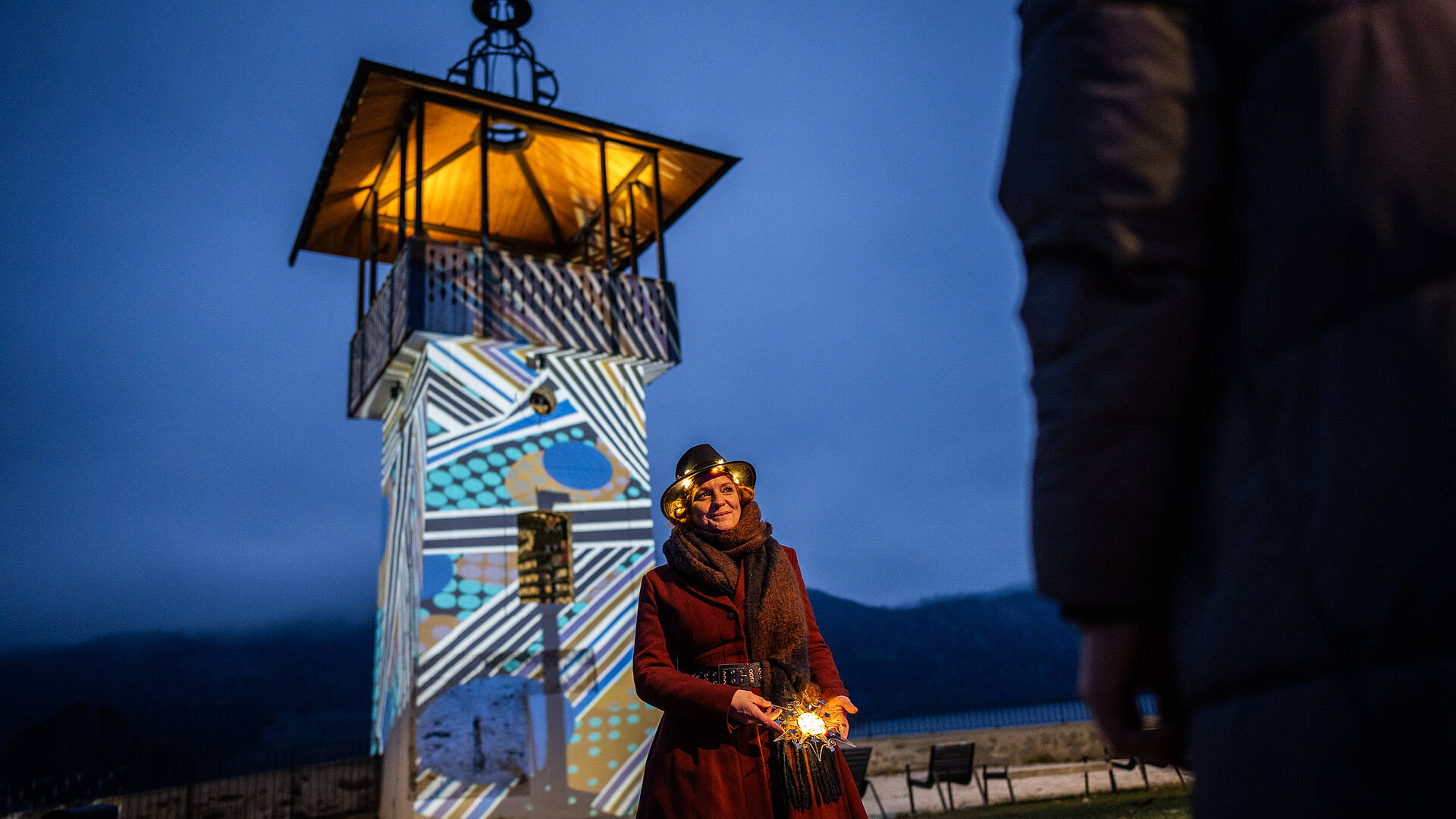 Millstaetter Lichtweg im Advent Projektionskunst OchoReSotto Millstaetter See Winter