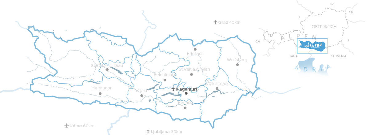 Zemljevid Avstrije